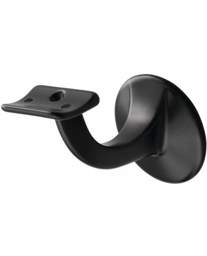Handlaufträger 3501 Alu.ku.-besch.schwarz D.Wandplatte 56mm gewölbte Auflage