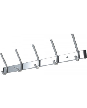 Wandgarderobe Alu.F1 naturf.7 Hut-/7 Mantelh.L.1000mm Hakenabstand 150mm