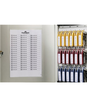 Schlüsselschrank Key-Box H400xB302xT118mm 1-türig Zahlenschl.Anz.Hak.72