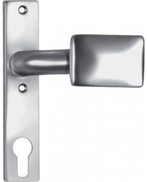 Türknopf-Kurzschild 486Z fest Alu.F1/naturf.4-KT.8mm AMF