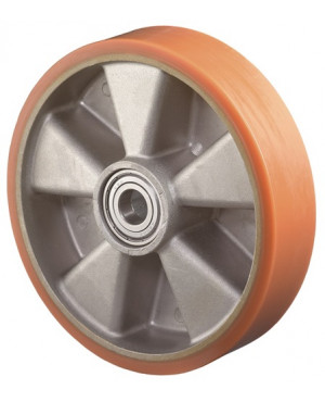 Ersatzrad D.200mm Trgf.800kg Gußpolyurethan-Bandage Achs-D.20mm Nabenl.60mm