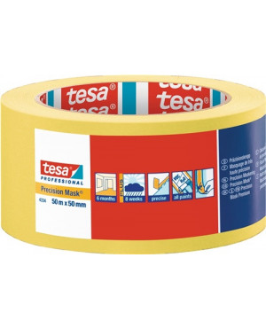 Präzisionskrepp® 4334 glatt gelb L.50m B.50mm Rl.TESA