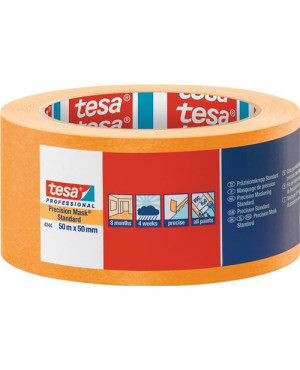 Präzisionskrepp® 4344 Stand.glatt hellbeige L.50m B.50mm Rl.TESA