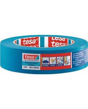 Präzisionskrepp® 4440 Außen UV PLUS glatt blau L.50m B.30mm Rl.TESA