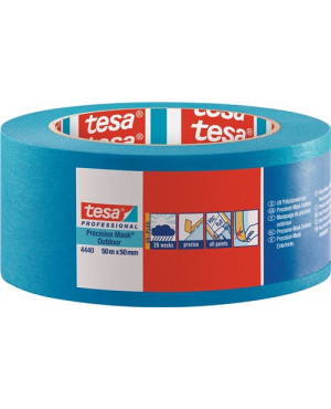Präzisionskrepp® 4440 Außen UV PLUS glatt blau L.50m B.50mm Rl.TESA