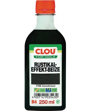 Rustikaleffektbeize B4 1706 moorbraun flüssig 250 ml Flasche CLOU
