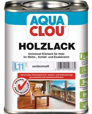 Holzlack L11 farblos seidenmatt 750 ml Dose CLOU