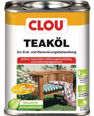 Teaköl farblos 0,75l Dose CLOU