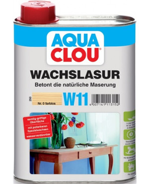 Wachslasur W11 Farbe 0 farblos 250 ml Dose AQUA CLOU