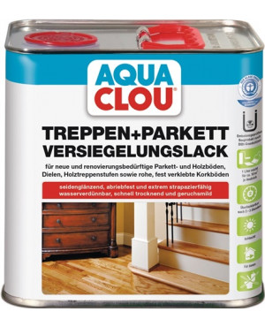 Treppen/Parkett-Versiegelungslack L10 farblos seidenglanz 2,5l Dose CLOU