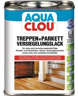 Treppen/Parkett-Versiegelungslack L10 farblos seidenglanz 0,75l Dose CLOU