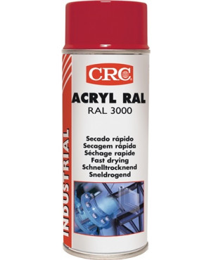 Farb-Schutzlack-Spray ACRYL RAL Feuerrot glänzend RAL 3000 400 ml Spraydose CRC