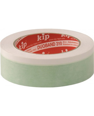 Doppelseitiges Klebeband Duoband 310 L.25m B.25mm grün/weiß Rl.KIP