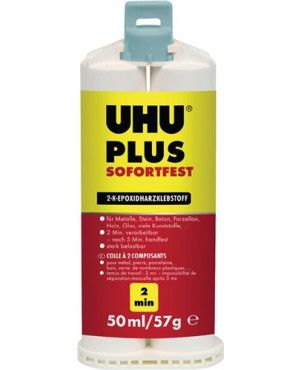 2K-Epoxidklebstoff PLUS SOFORTFEST 57g farblos Doppelkartusche UHU