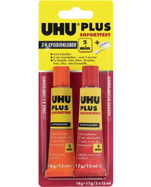 2K-Epoxidklebstoff PLUS SOFORTFEST 35g farblos Tube UHU