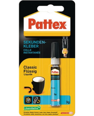Sekundenkleber flüssig 3g farblos Tube PATTEX