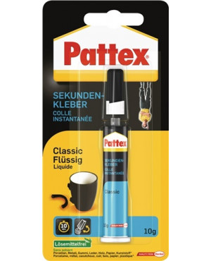 Sekundenkleber flüssig 10g farblos Tube PATTEX