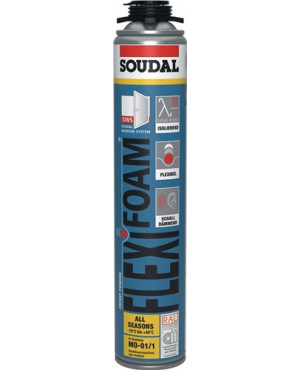 1K-Pistolenschaum FLEXI FOAM 750 ml B2 blau o.Einweghandschuhe Dose SOUDAL