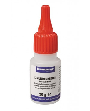 Sekundenkleber blitzschnell 20g farblos Flasche PROMAT CHEMICALS
