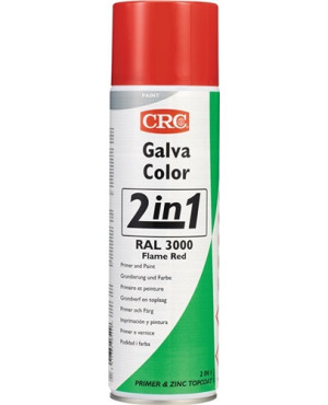 Farb-Schutzlackspray 2 in 1 GALVACOLOR feuerrot RAL 3000 500 ml Spraydose CRC