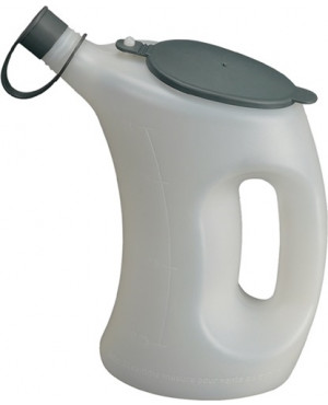 Messbecher 5l m.Schutzdeckel/Schutzkappe am Auslauf HDPE PRESSOL