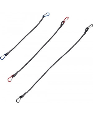 Gepäckspannerset 3-tlg. L.60,80,100 cm m. Karabinerhaken EVB