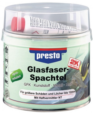2K-Glasfaserspachtel prestolith® ext.grau-grün 1000g Dose PRESTO