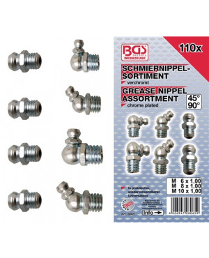 Schmiernippelsortiment 110-teilig BGS