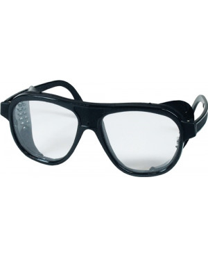 Schutzbrille EN 166 Bügel schwarz,Scheiben klar Nylon,Ku.