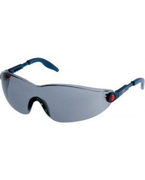 Schutzbrille 2741 EN 166 Bügel blau,Scheiben grau PC 3M