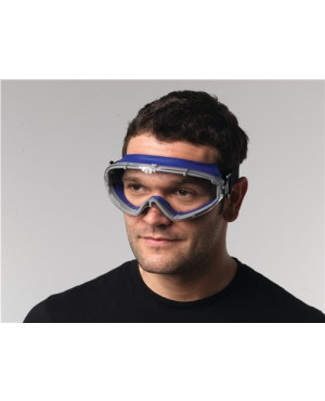 Vollsichtschutzbrille DAYLIGHT TOP EN 166 Rahmen blau,Scheibe klar PC PROMAT