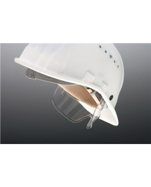 Schutzhelm Baumeister 80/6 m.Augenschutzschild weiß Hochdruck-Polyethylen EN 397