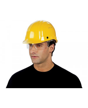 Schutzhelm Baumeister 80/6 m.Augenschutzschild gelb Hochdruck-Polyethylen EN 397