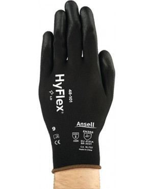 Handschuhe HyFlex 48-101 Gr.9 schwarz Nyl.mitPUR EN 388 Kat.II ANSELL