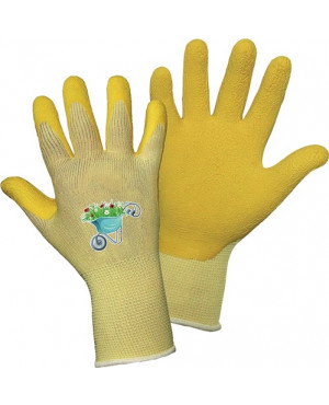 Kinderlatexhandschuhe TOM MIDI Kindergröße gelb PES/Latexbeschichtung griffi