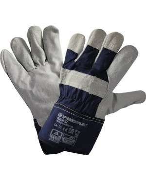 Handschuhe Weser Gr.10 blau Rindspaltleder EN 388 Kat.II PROMAT