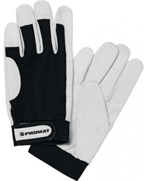 Handschuhe Main Gr.8 schwarz/naturfarben Ziegennappaleder/Stretch EN 388 Kat.II