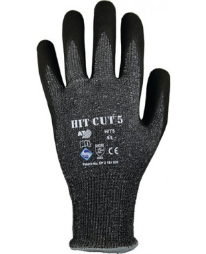 Schnittschutzhandschuhe HIT CUT 5 Gr.9 grau/schwarz EN 388 Kat.II 12 PA