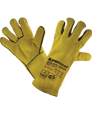 Schweißerhandschuhe Mühlheim I Super Gr.10 gelb Qualitäts-Rindspaltleder 6 PA