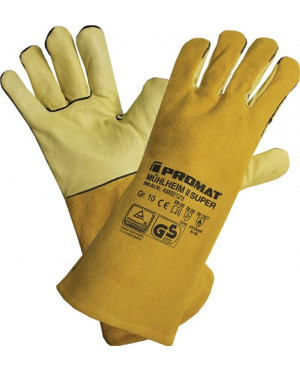 Schweißerhandschuhe Mühlheim II Super Gr.10 gelb Rindnarben-/Spaltleder 6 PA