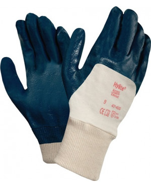 Handschuhe Hylite 47-400 Gr.10 weiß/blau Strickfutter m.3/4 Nitril EN 388 Kat.II