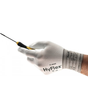 Handschuhe HyFlex 11-600 Gr.9 weiß Nyl.mitPUR EN 388 Kat.II Ansell