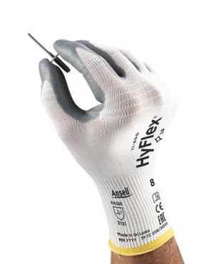 Handschuhe HyFlex 11-800 Gr.10 weiß/grau Nyl.m.Nitrilschaum EN 388 Kat.II Ansell