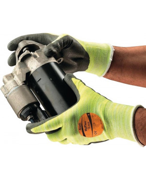 Handschuhe HyFlex 11-423 Gr.10 grau/hellgelb Strick EN 388,EN 407 Kat.III