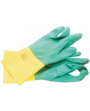 Chemiehandschuh Bi-Colour 87-900 Gr.8,5-9 grün/gelb EN 388,EN 374,EN 421 Kat.III