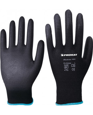 Handschuhe Blackstar NPU Gr.10 (XXL) schwarz Nyl.mitPU EN 388 Kat.II PROMAT