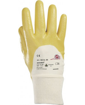 Handschuhe Sahara 100 Gr.10 gelb BW-Trikot m.Nitril EN 388 Kat.II