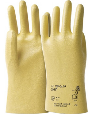 Handschuhe Gobi 109 Gr.9 gelb BW-Trikot m.Nitril EN 388 Kat.II KCL by Honeywell