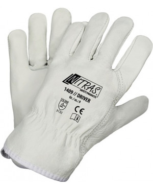 Handschuhe Driver Gr.10 grau Rindvollleder EN 388 Kat.II Nitras