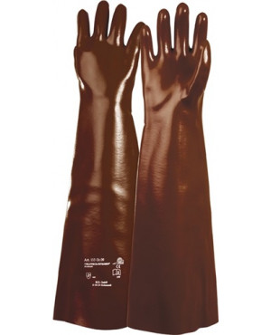 PVC-Handschuhe Vielzweck-Petroben 133 Gr.10 rotbraun BW-Trikot EN 388 Kat.II